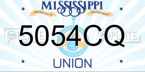 5054CQ Mississippi License Plate