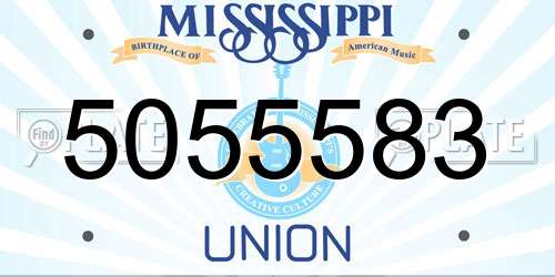 5055583 Mississippi License Plate