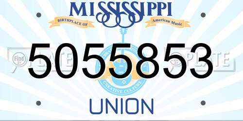 5055853 Mississippi License Plate