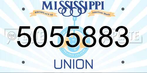 5055883 Mississippi License Plate