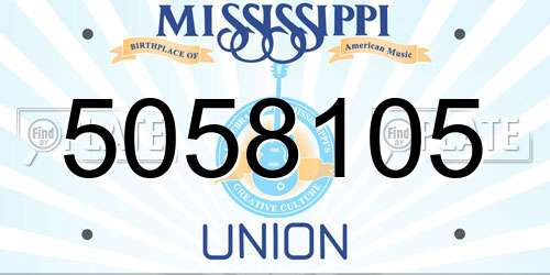 5058105 Mississippi License Plate