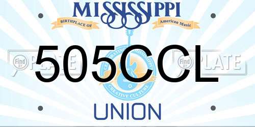 505CCL Mississippi License Plate