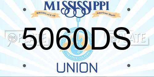 5060DS Mississippi License Plate
