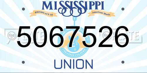5067526 Mississippi License Plate