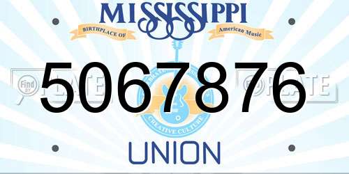 5067876 Mississippi License Plate