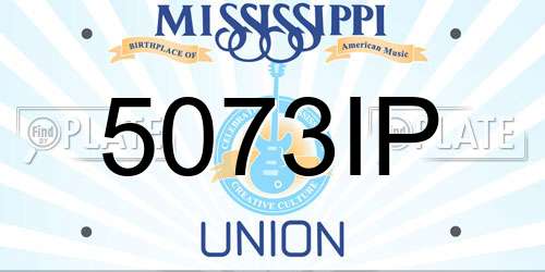5073IP Mississippi License Plate