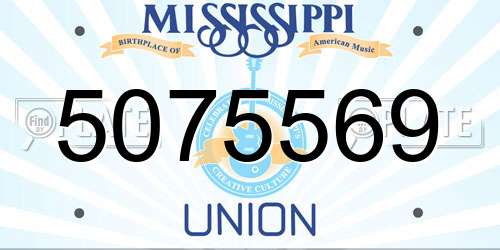 5075569 Mississippi License Plate