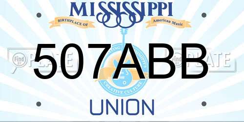 507ABB Mississippi License Plate