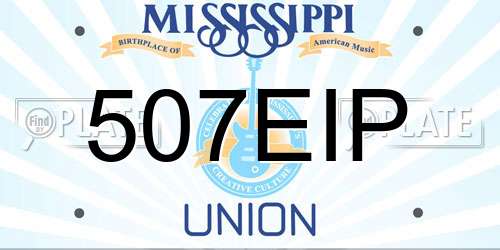 507EIP Mississippi License Plate