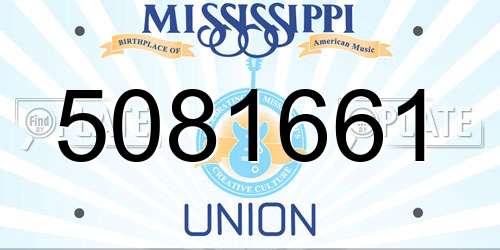 5081661 Mississippi License Plate