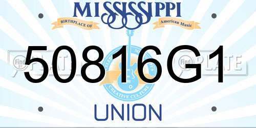 50816G1 Mississippi License Plate