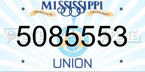 5085553 Mississippi License Plate