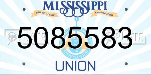5085583 Mississippi License Plate