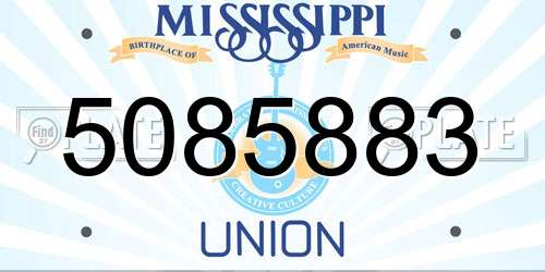 5085883 Mississippi License Plate