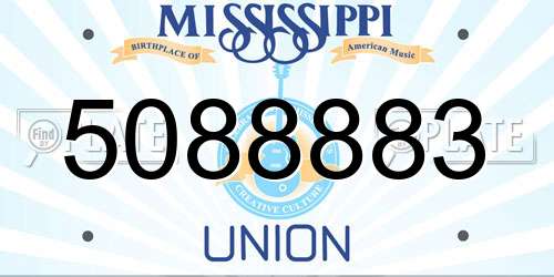 5088883 Mississippi License Plate