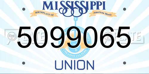 5099065 Mississippi License Plate
