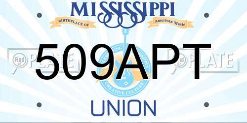 509APT Mississippi License Plate