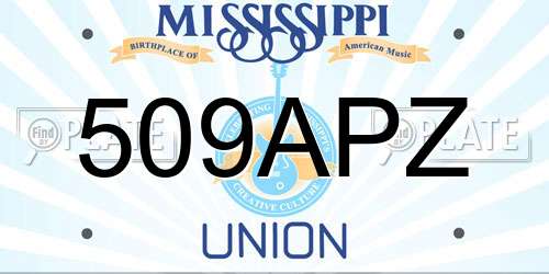 509APZ Mississippi License Plate