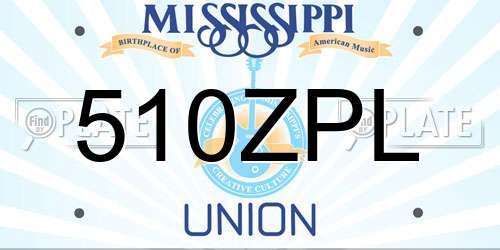 510ZPL Mississippi License Plate