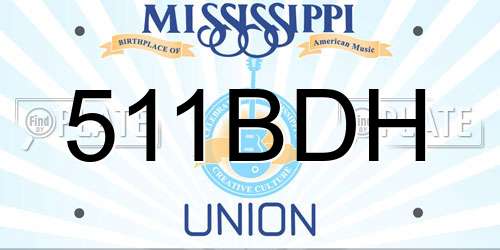 511BDH Mississippi License Plate