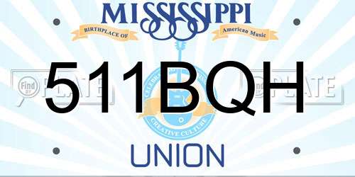 511BQH Mississippi License Plate