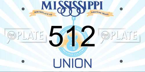 512 Mississippi License Plate