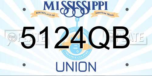 5124QB Mississippi License Plate