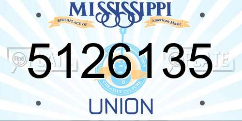 5126135 Mississippi License Plate