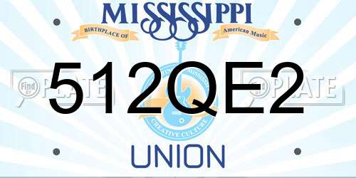 512QE2 Mississippi License Plate