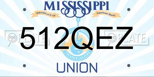 512QEZ Mississippi License Plate