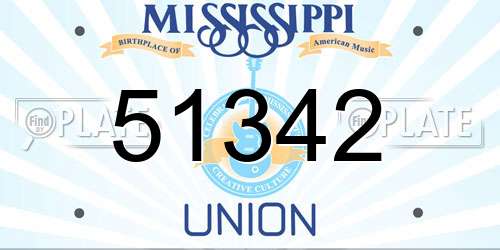 51342 Mississippi License Plate