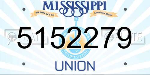 5152279 Mississippi License Plate