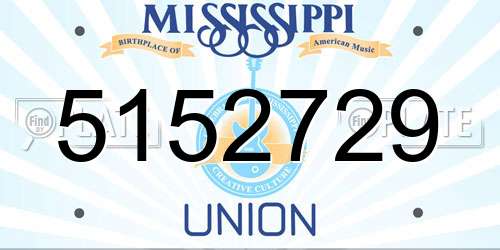 5152729 Mississippi License Plate