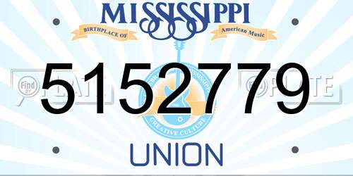 5152779 Mississippi License Plate