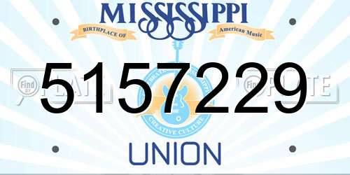 5157229 Mississippi License Plate