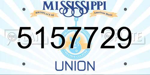 5157729 Mississippi License Plate