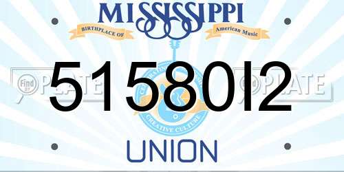 51580I2 Mississippi License Plate
