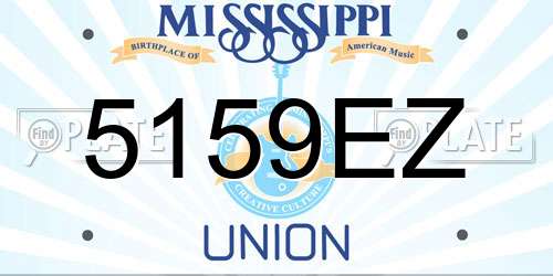 5159EZ Mississippi License Plate