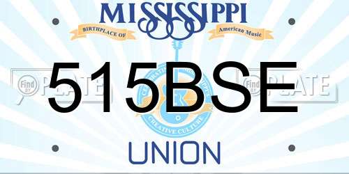 515BSE Mississippi License Plate
