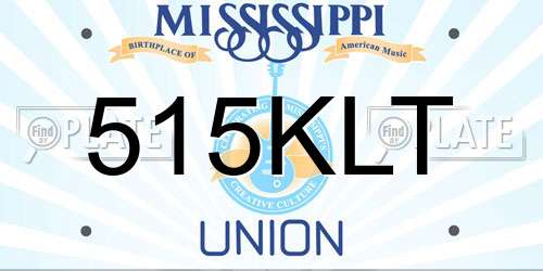 515KLT Mississippi License Plate