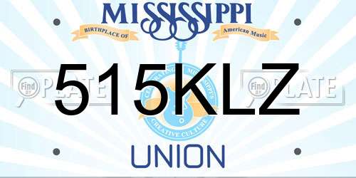 515KLZ Mississippi License Plate