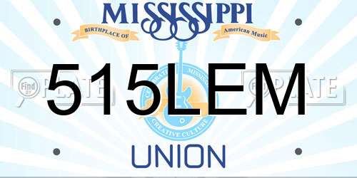 515LEM Mississippi License Plate