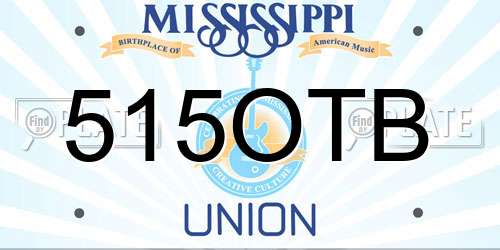 515OTB Mississippi License Plate