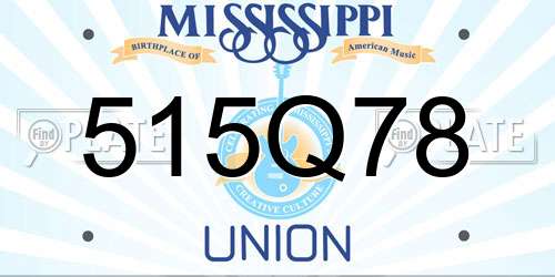 515Q78 Mississippi License Plate