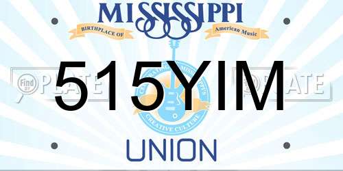 515YIM Mississippi License Plate