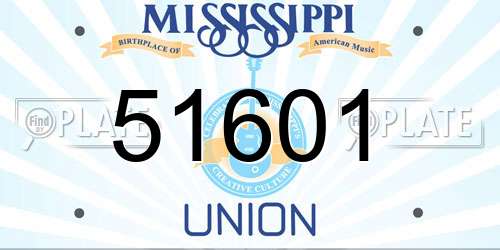 51601 Mississippi License Plate