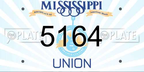 5164 Mississippi License Plate