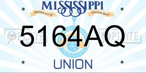 5164AQ Mississippi License Plate