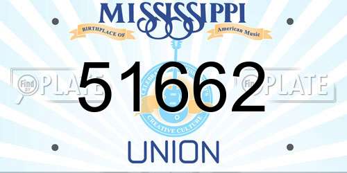 51662 Mississippi License Plate