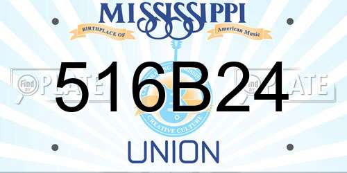 516B24 Mississippi License Plate